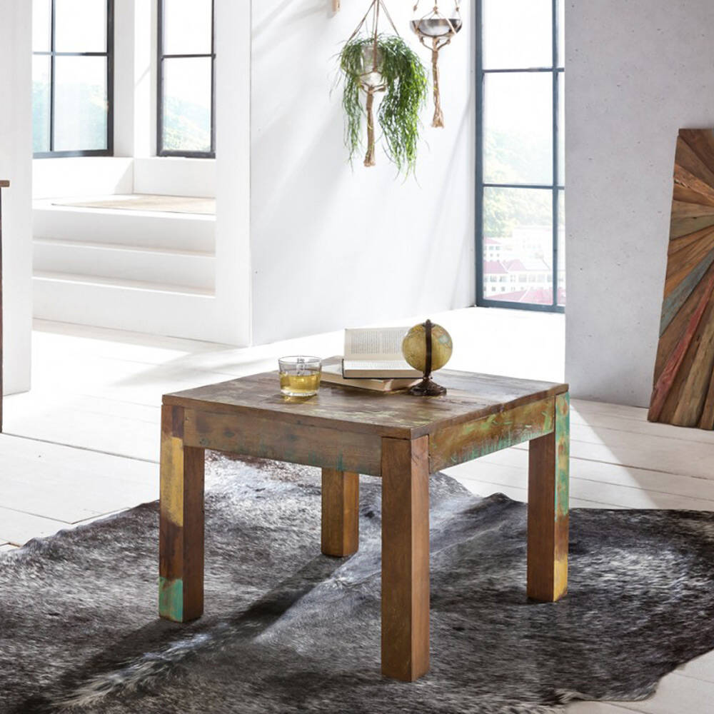 Wohnzimmer Tisch aus Bootsholz B/H/T ca. 60/47/60cm günstig online kaufen