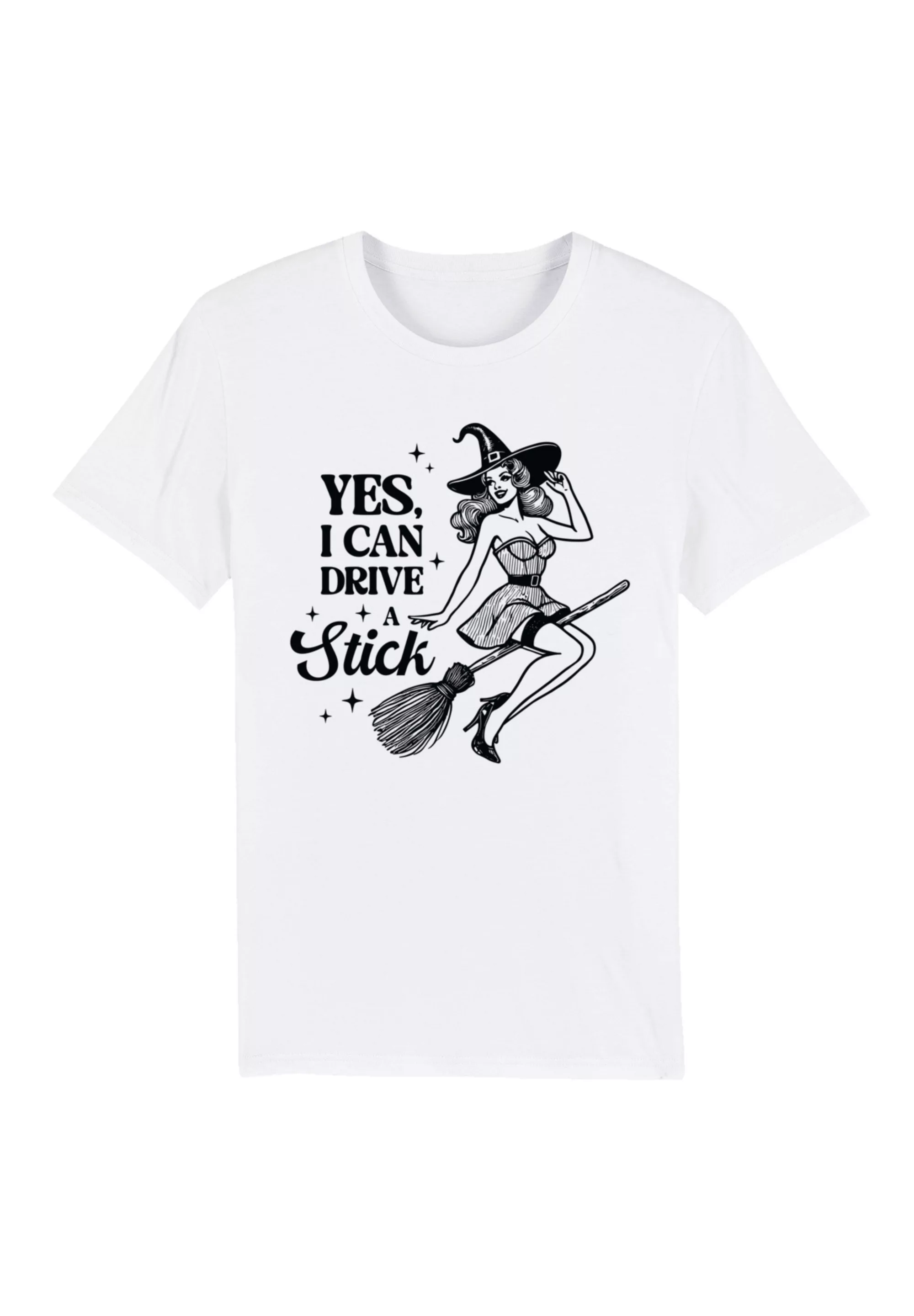 F4NT4STIC T-Shirt "Halloween Witch yes I can drive a stick", Premium Qualit günstig online kaufen