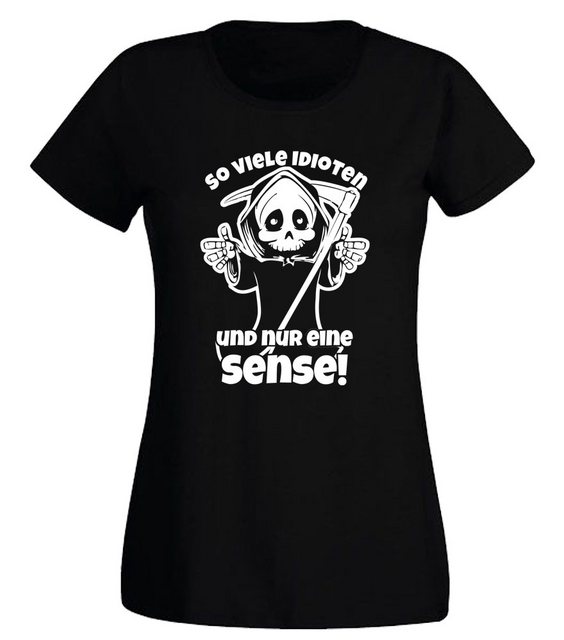 G-graphics T-Shirt Damen T-Shirt - So viele Idioten und nur eine Sense! Sli günstig online kaufen