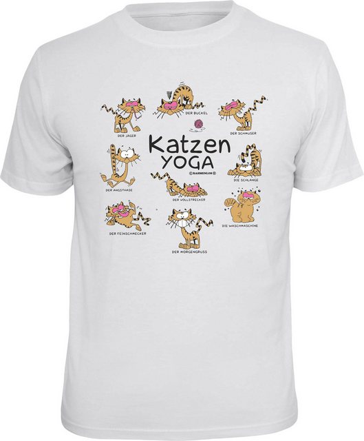 RAHMENLOS® T-Shirt für Katzenfreunde - Katzen Yoga günstig online kaufen