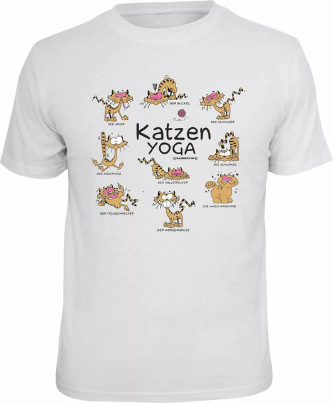 RAHMENLOS® T-Shirt für Katzenfreunde - Katzen Yoga günstig online kaufen