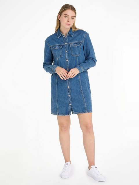 Tommy Jeans Jeanskleid ALINE LS DRESS AH5032 EXT mit Logostickerei günstig online kaufen