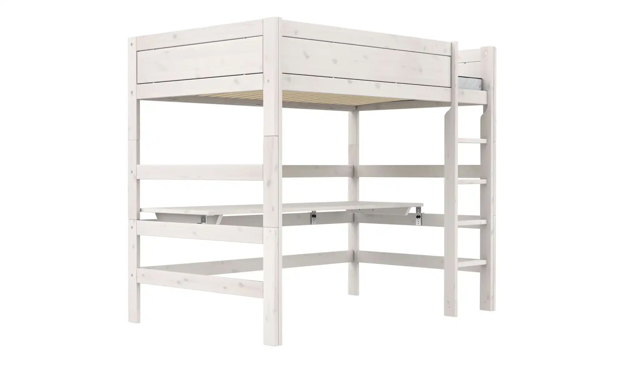 Lifetime Hochbett mit Leiter und Schreibtisch 120cm  Basis ¦ weiß ¦ Maße (c günstig online kaufen