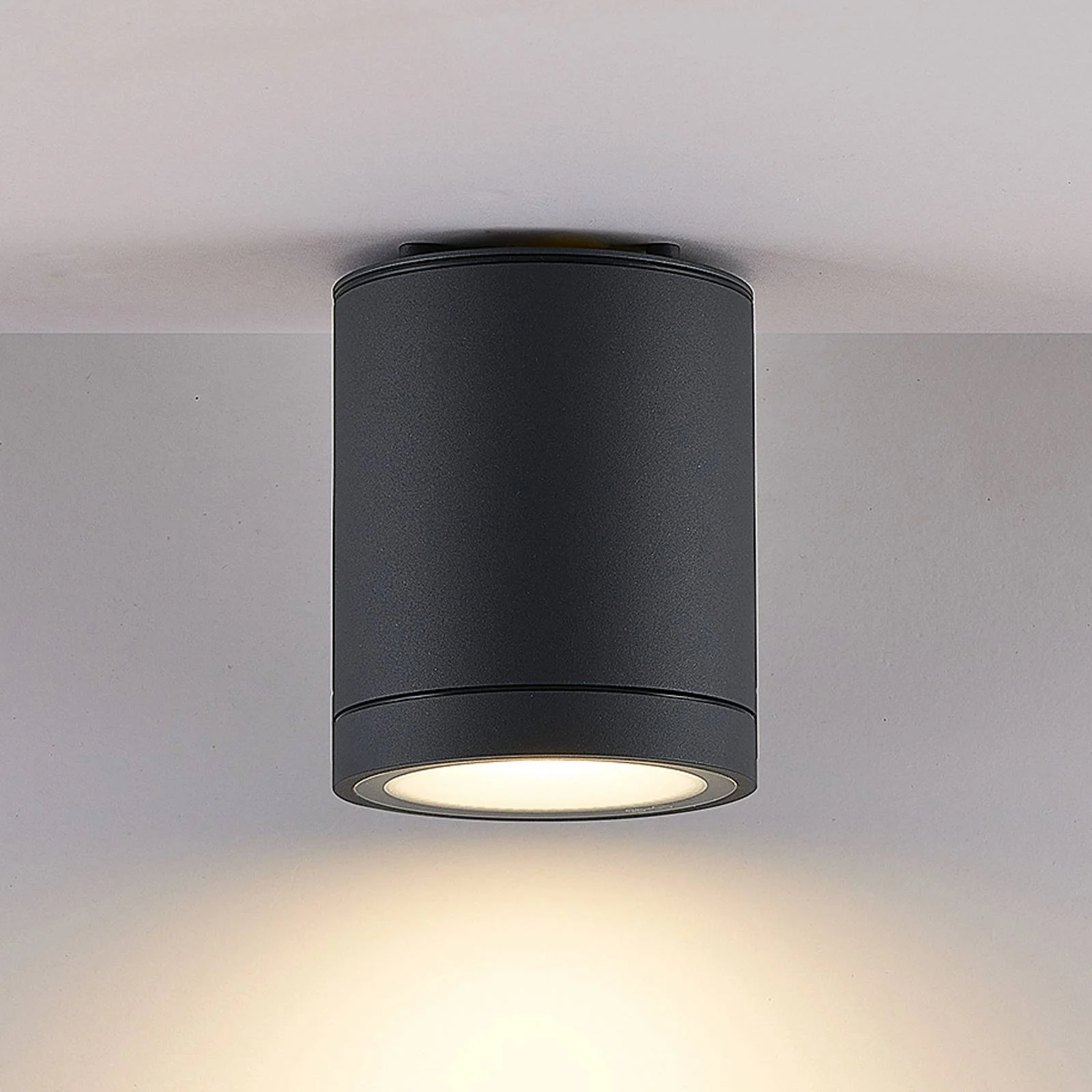 Molto Luce LED-Außendeckenlampe Foris Round SD, anthrazit günstig online kaufen