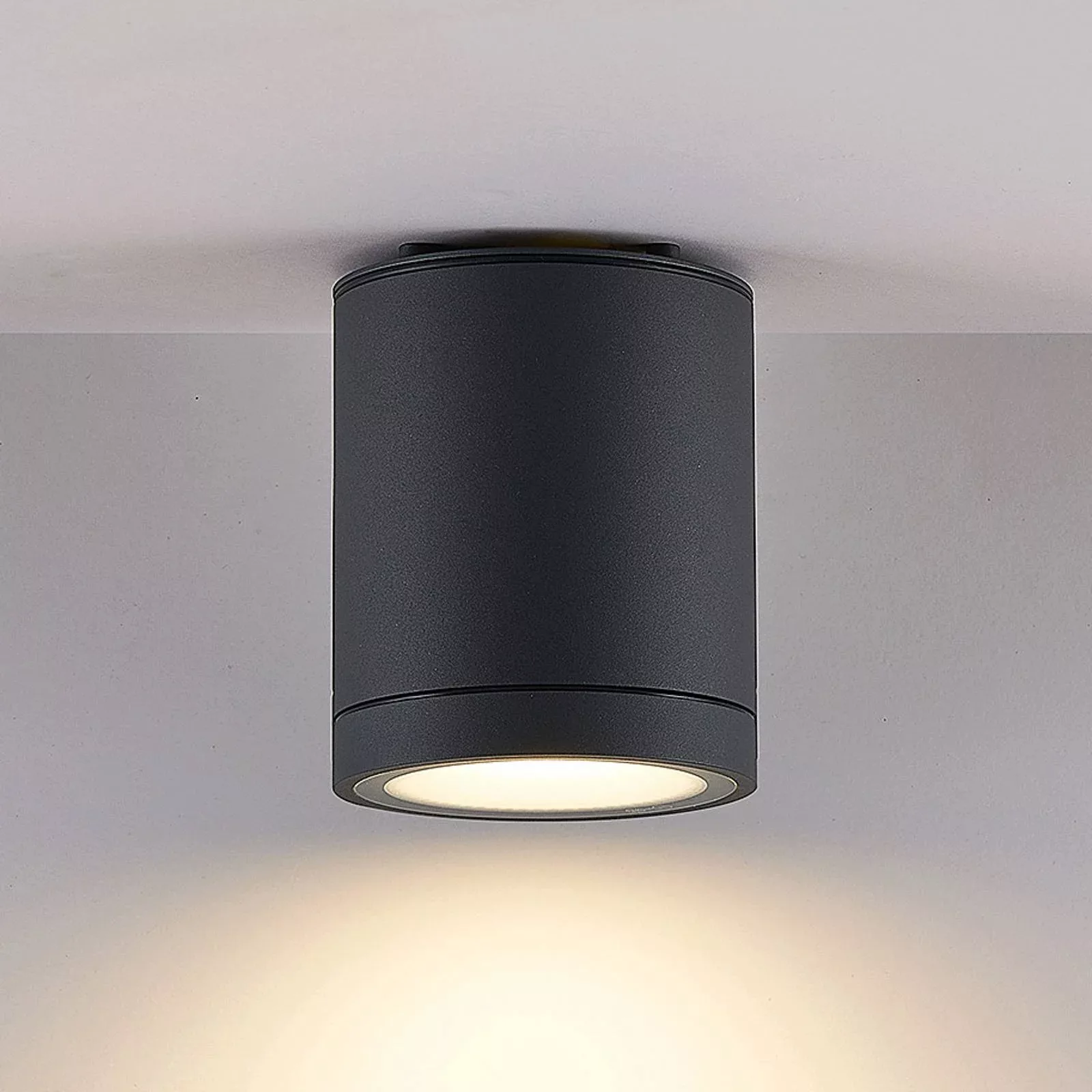 Molto Luce LED-Außendeckenlampe Foris Round SD, anthrazit günstig online kaufen