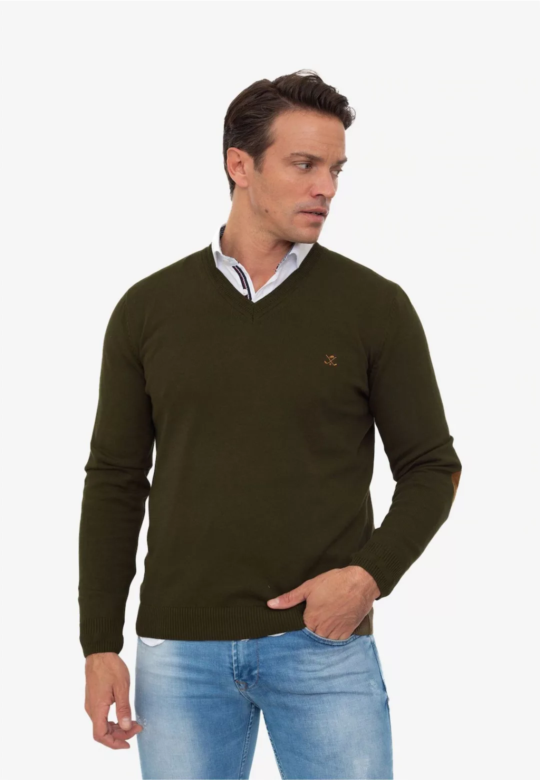 SIR RAYMOND TAILOR Strickpullover "Los Angeles", (1 tlg.), mit klassischem günstig online kaufen