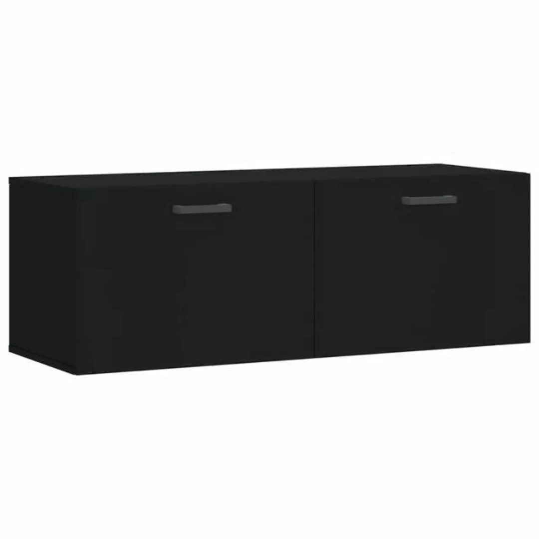 vidaXL Hängeschrank Wandschrank Schwarz 100x36,5x35 cm Holzwerkstoff günstig online kaufen