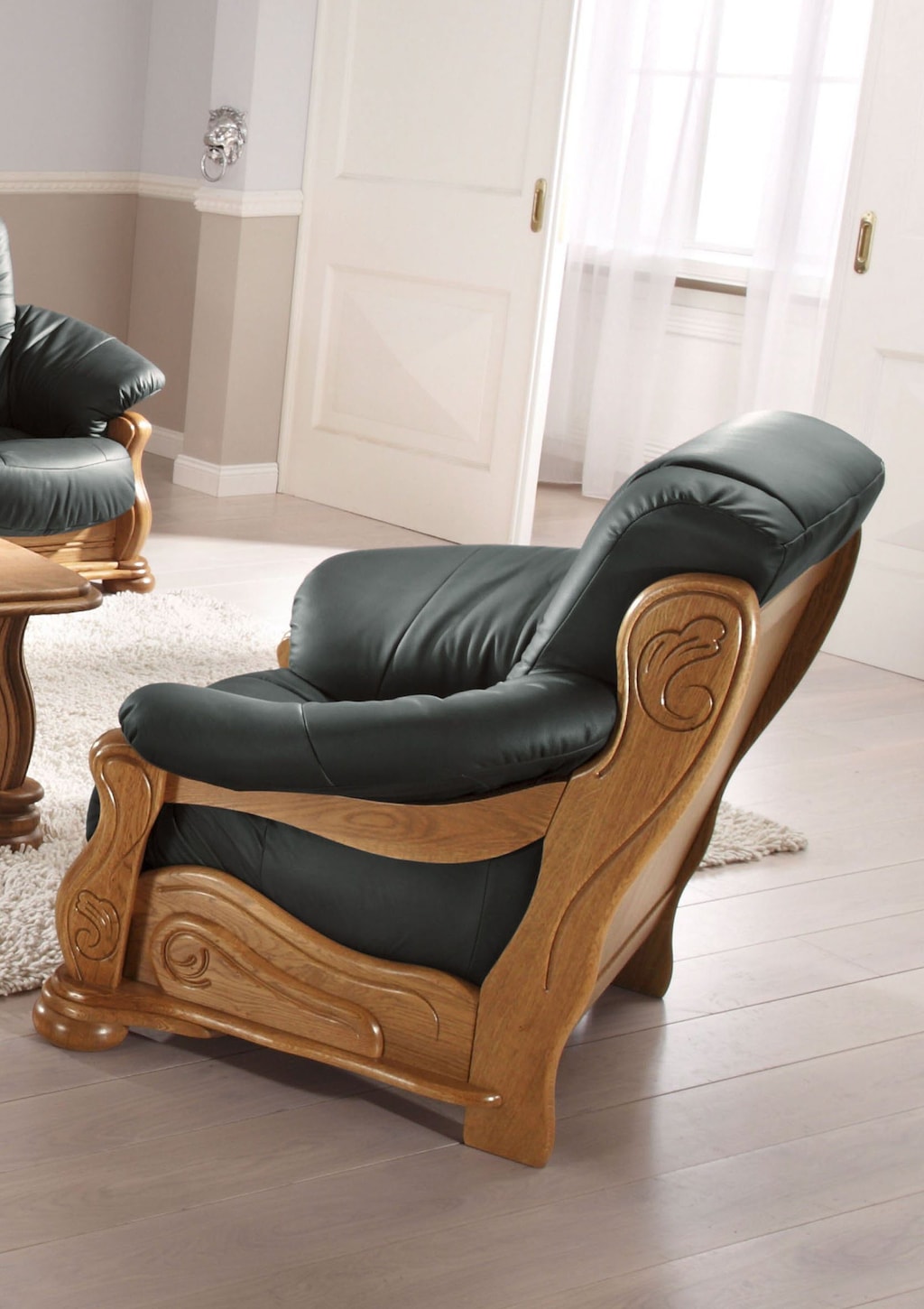 Max Winzer® Sessel »Texas, Loungesessel«, mit dekorativem Holzgestell günstig online kaufen