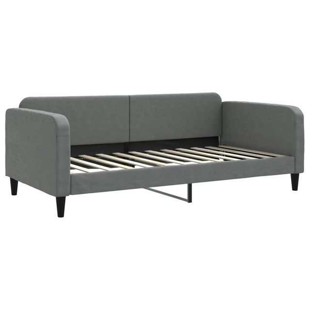 furnicato Bett Tagesbett mit Matratze Dunkelgrau 100x200 cm Stoff (1-tlg) günstig online kaufen