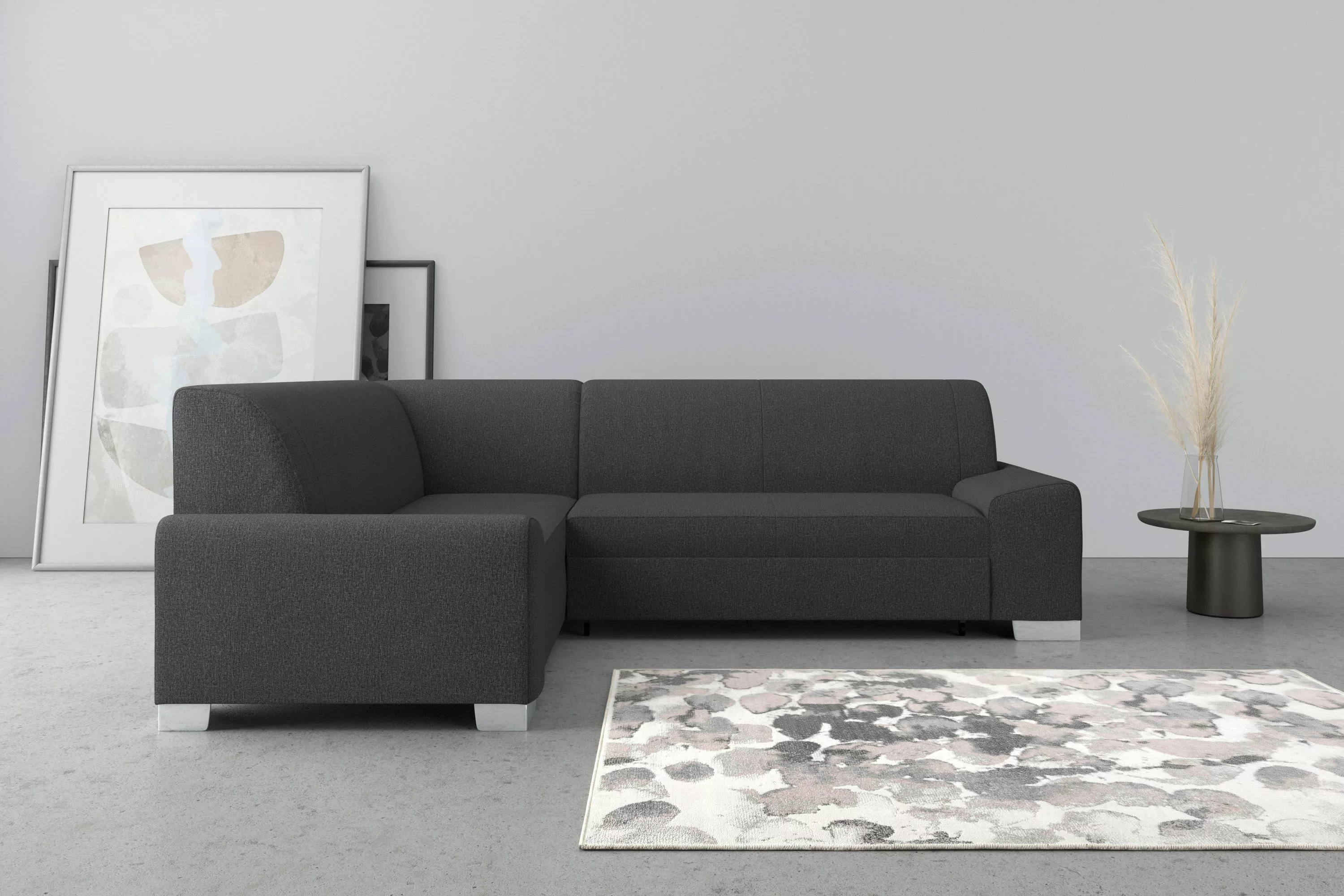 DOMO collection Ecksofa "Anzio in kubischer Formensprache, flache Armlehnen günstig online kaufen