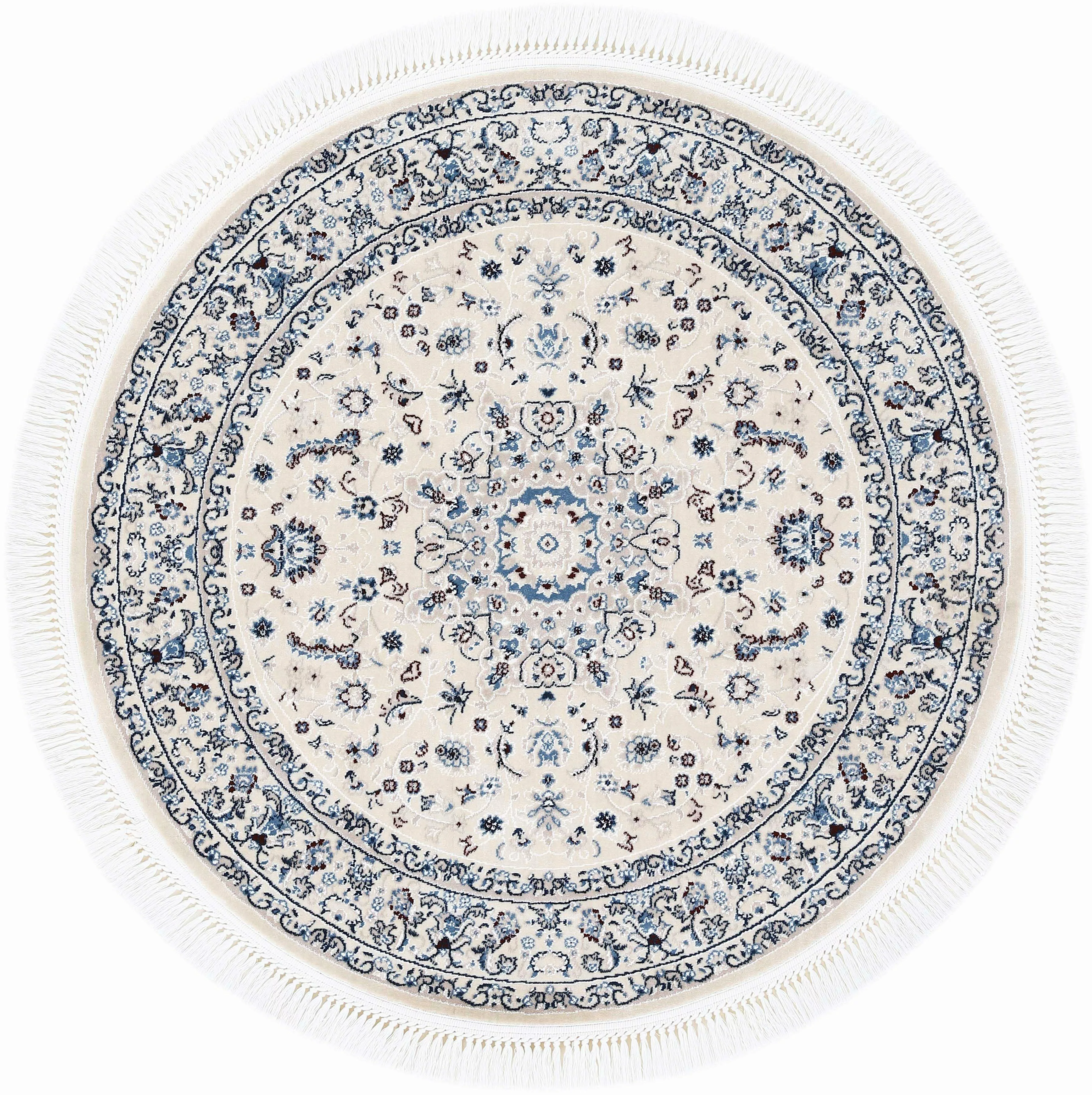 carpetfine Teppich »Nain Diane«, rund, 8 mm Höhe, Kurzflorteppich, Orient L günstig online kaufen