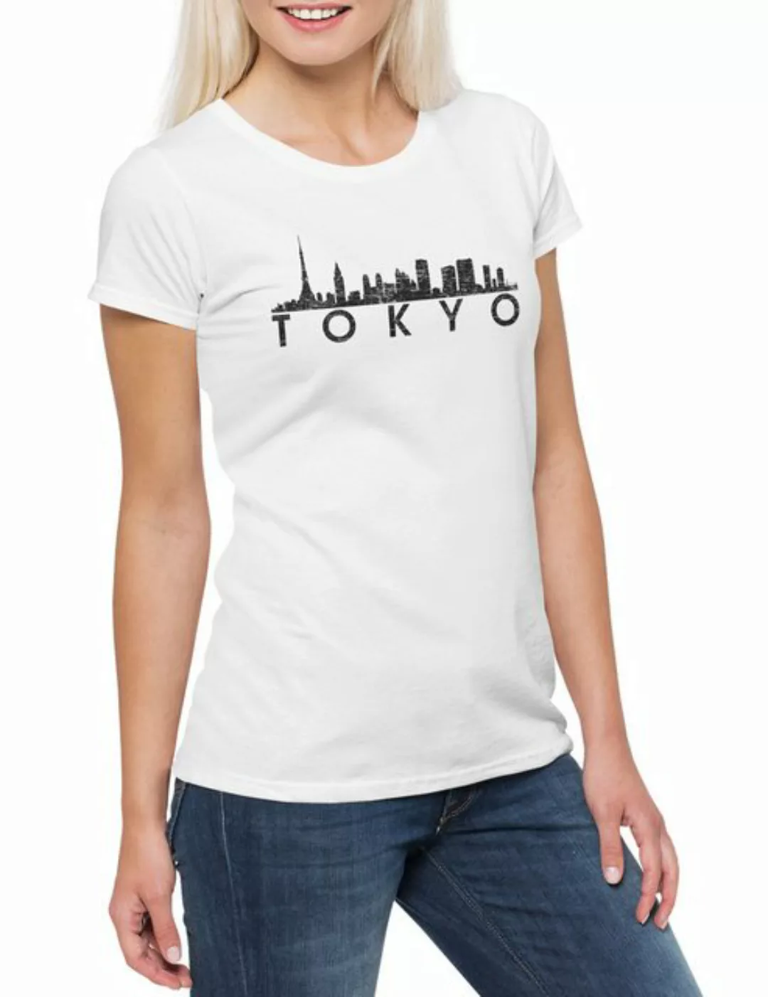 Urban Backwoods Print-Shirt Skyline Tokyo Damen T-Shirt Stadt City Japan Ni günstig online kaufen