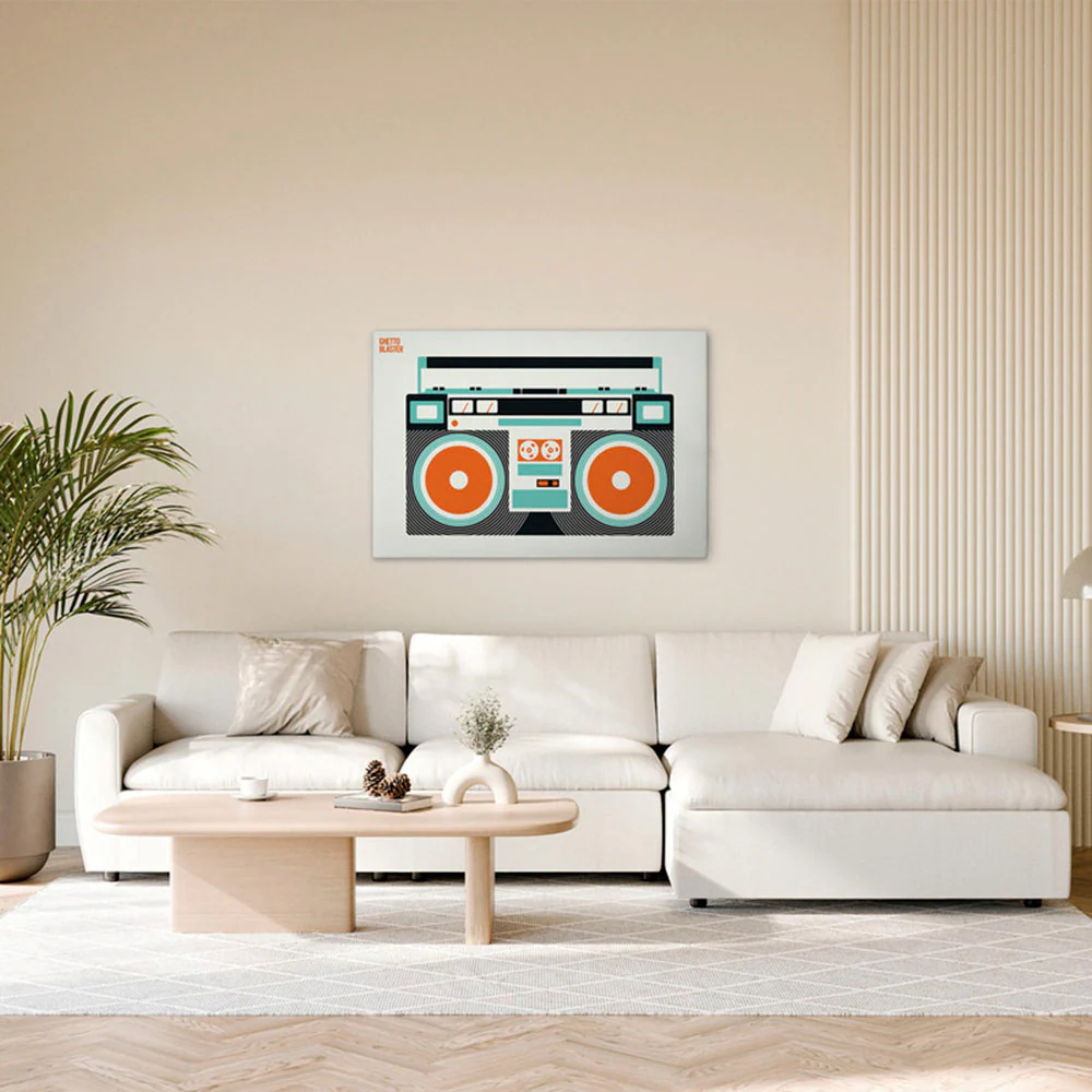 A.S. Création Leinwandbild "Ghetto Blaster - Wandbild Creme Schwarz Keilrah günstig online kaufen