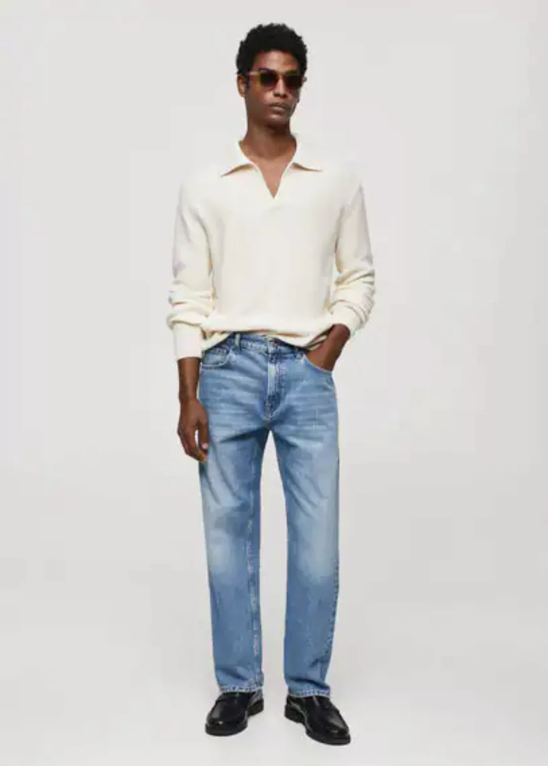 Regular Fit-Jeans mit mittlerer Waschung günstig online kaufen