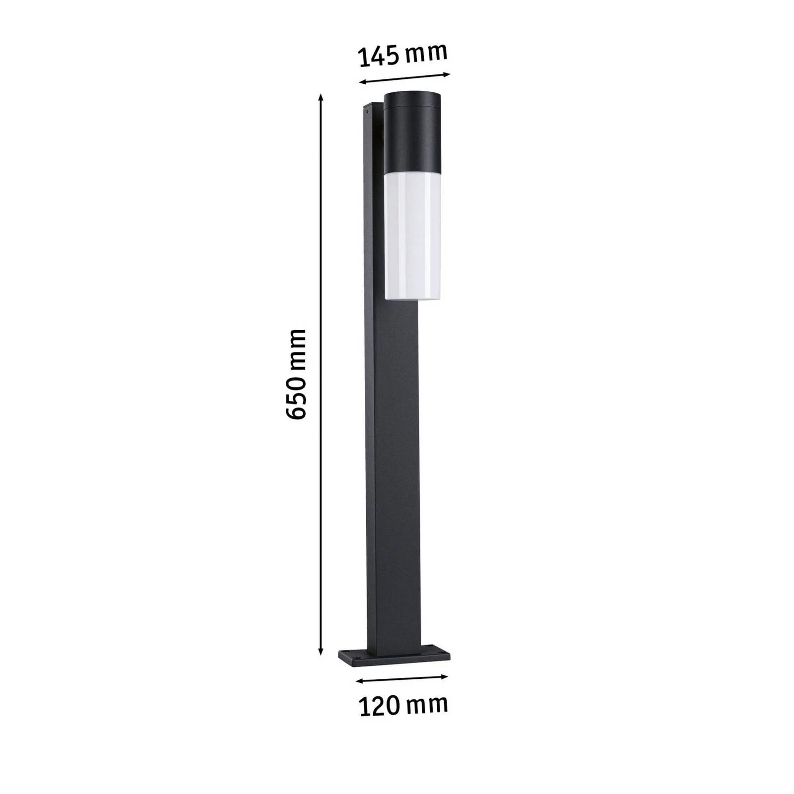 Paulmann Wegelampe Tralia, anthrazit Höhe 65 cm Alu IP44 E27 günstig online kaufen