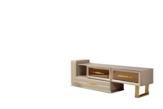 Xlmoebel TV-Schrank Moderne Beige Wohnzimmermöbel Set mit TV-Ständer, Lowbo günstig online kaufen