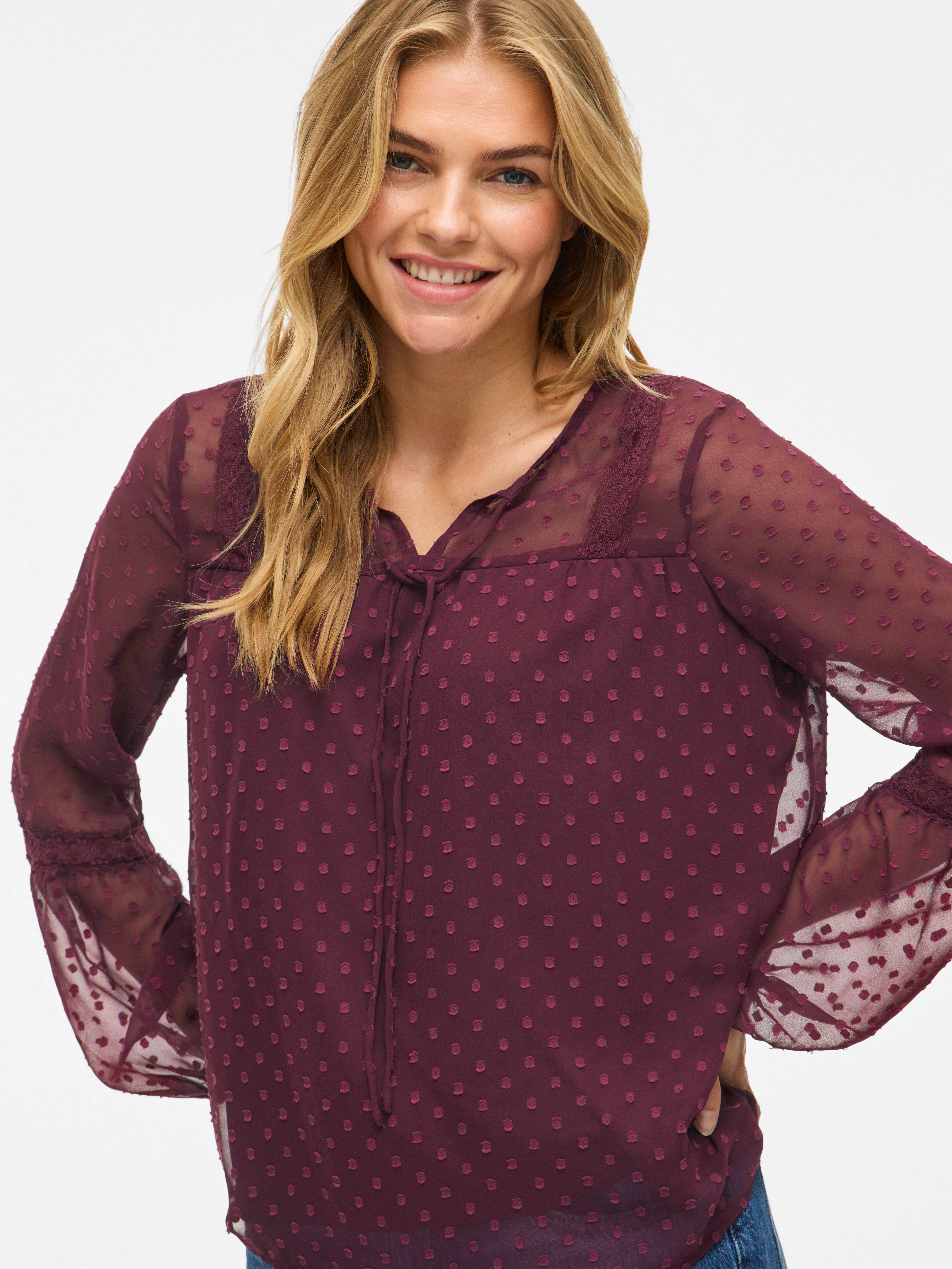 Vila Blusenshirt "VIEDEE L/S TOP - NOOS" günstig online kaufen