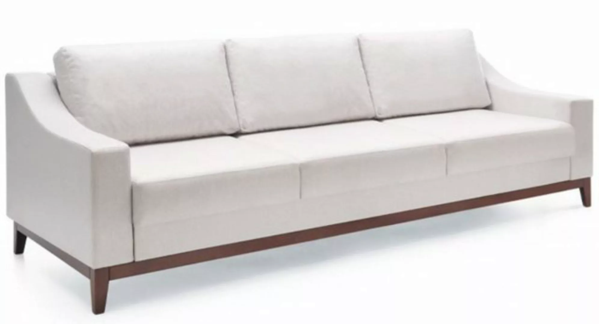 Casa Padrino Schlafsofa Casa Padrino Luxus Sofa Weiß / Dunkelbraun 225 x 10 günstig online kaufen