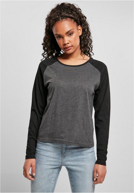 URBAN CLASSICS T-Shirt TB4539 - Ladies Contrast Raglan Longsleeve charcoal/ günstig online kaufen