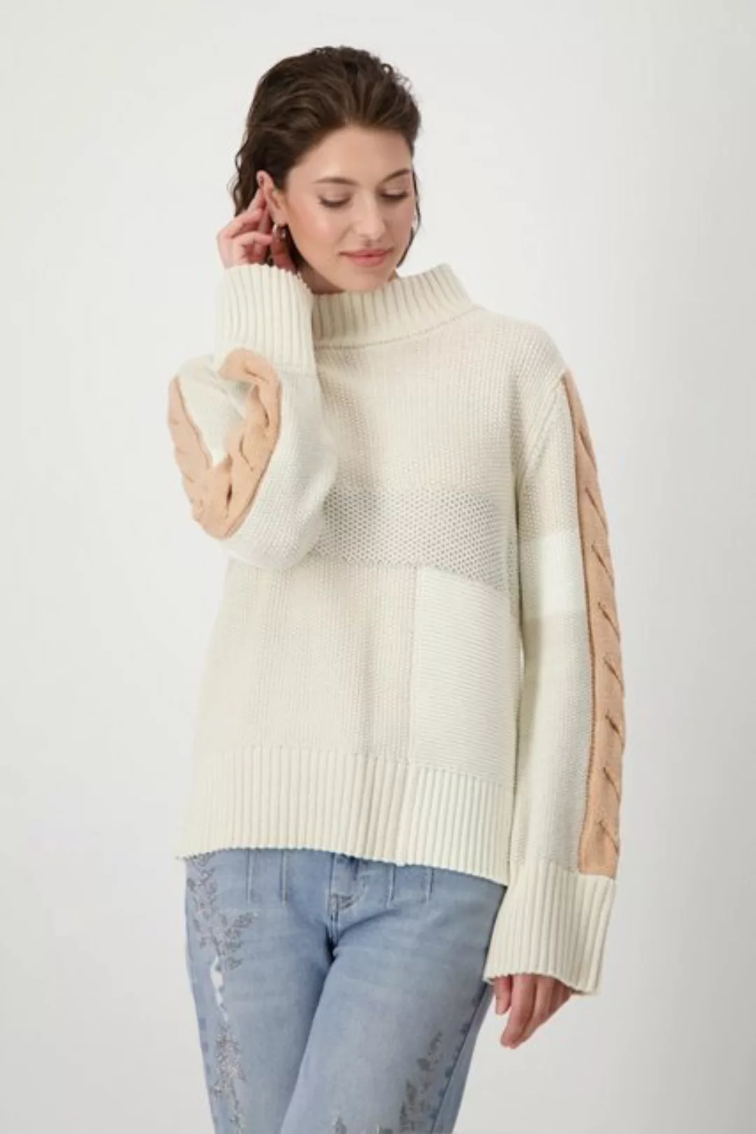 Monari Strickpullover mit Colourblocking günstig online kaufen