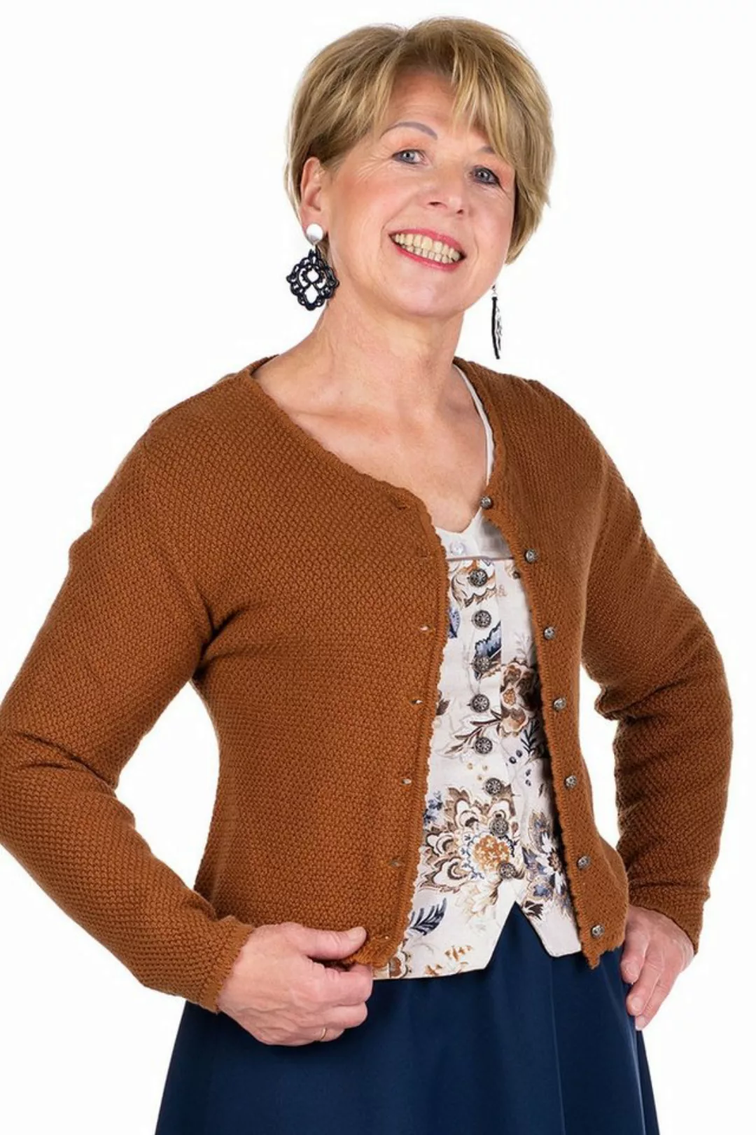 MarJo Trachtenjacke Trachten Strickjacke - VILSECK - tanne, zimt günstig online kaufen