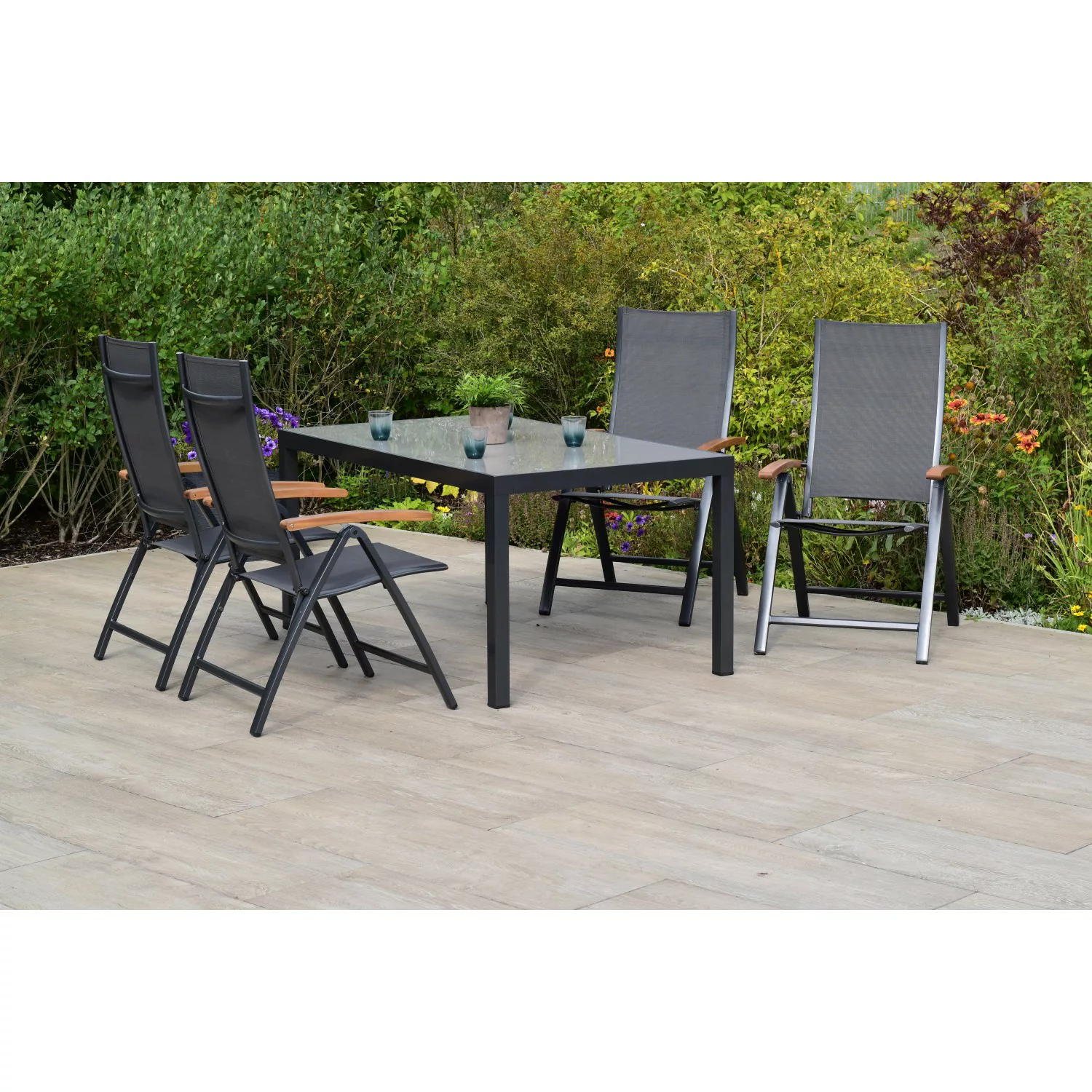 Merxx Toblino Set 5-tlg. mit Gartentisch 150 x 90 cm günstig online kaufen