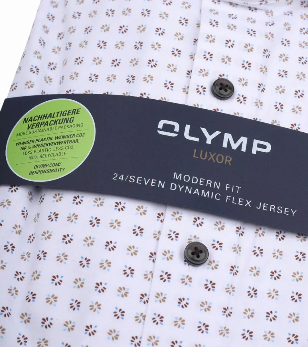 OLYMP Luxor Hemd mit Musterdruck - Größe 40 günstig online kaufen