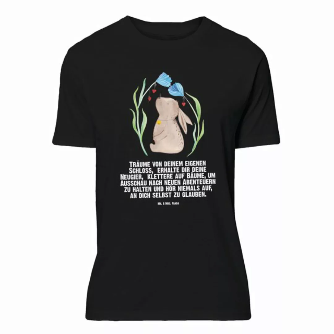 Mr. & Mrs. Panda T-Shirt Hase Blume - Schwarz - Geschenk, Kaninchen, Gesche günstig online kaufen