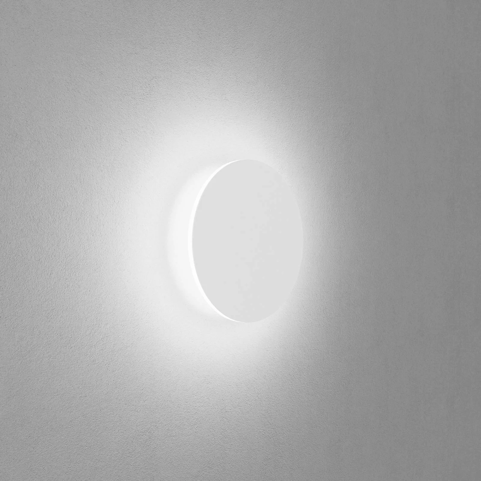 Egger DLS LED-Wandleuchte Orbit, weiß, Ø 25 cm, Alu, 2.700 K günstig online kaufen