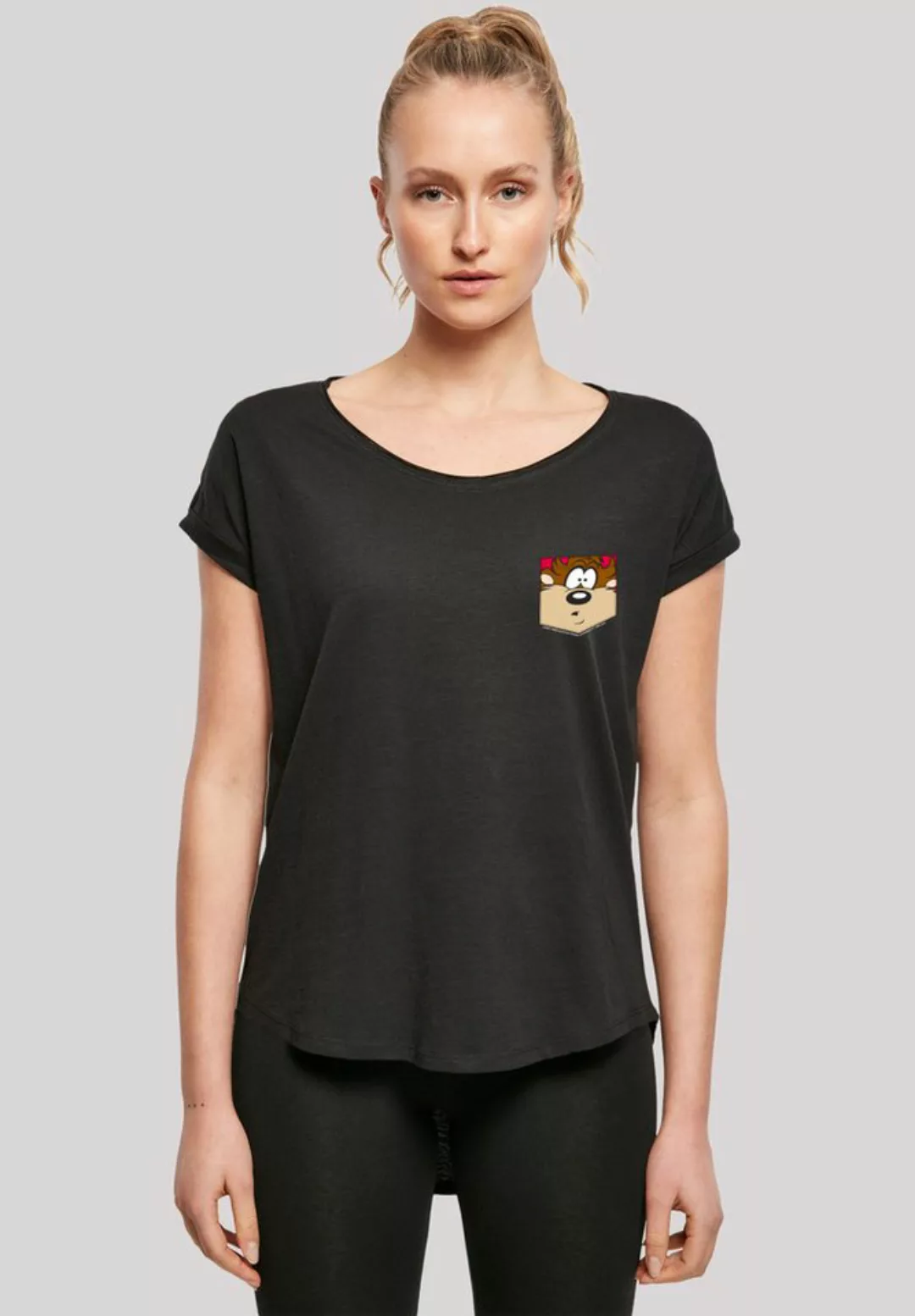 F4NT4STIC T-Shirt "Looney Tunes Tasmanian Devil Face Faux Pocket", Print günstig online kaufen