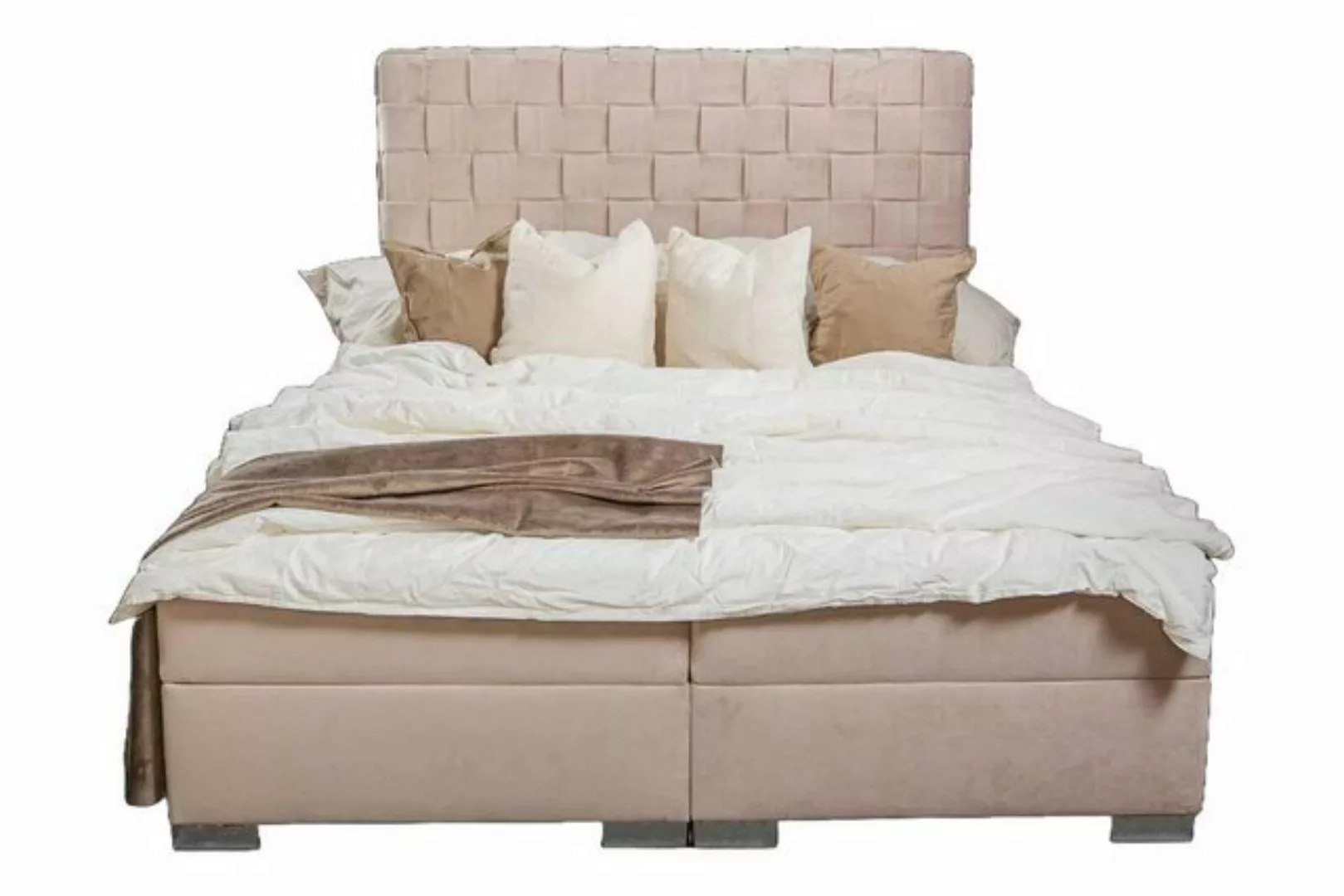 JVmoebel Bett Polsterbett Betten Beige Polster Designer Luxus Design 180x20 günstig online kaufen