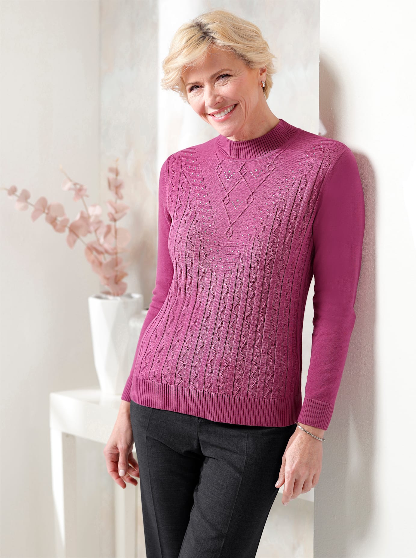 Classic Stehkragenpullover "Pullover" günstig online kaufen