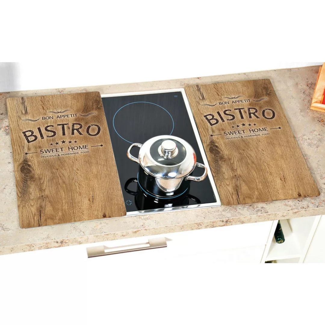 KESPER for kitchen & home Schneide- und Abdeckplatte "Bistro", (Set, 2 tlg. günstig online kaufen