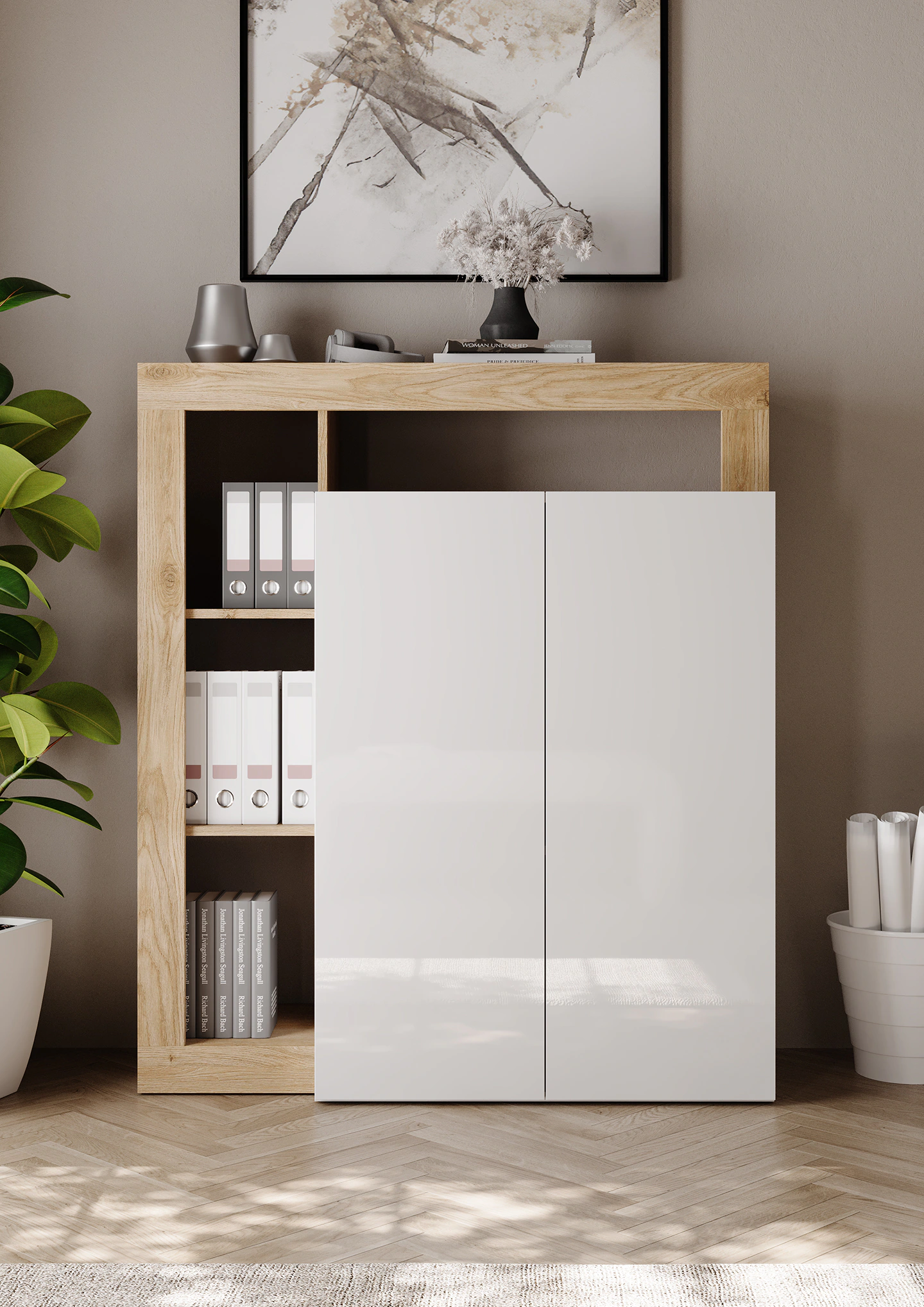INOSIGN Sekretär "Hamburg Breite 108 cm, Höhe 126 cm, 2 Türen, PC-Schrank, günstig online kaufen