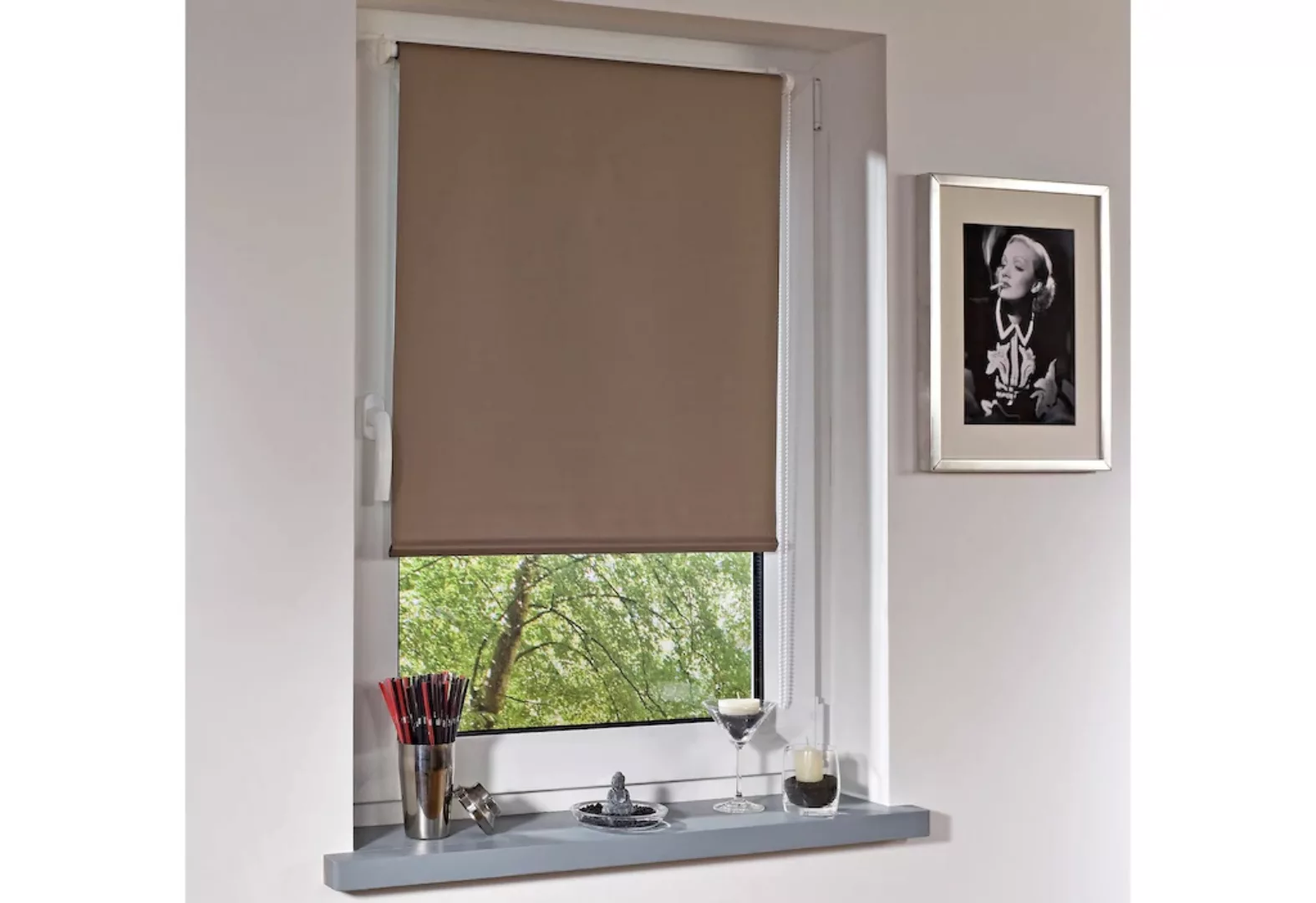 Rollo Klemmfix - grau - Polyester - 75 cm - Sconto günstig online kaufen