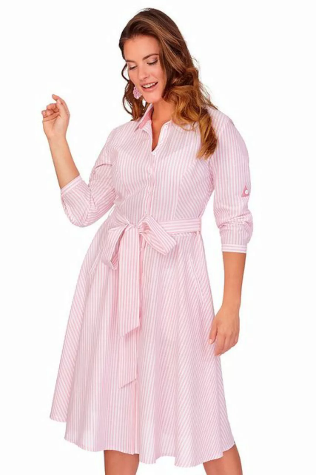 Hammerschmid Trachtenkleid Hemdblusenkleid - WEIßENSEE - rosa/weiß günstig online kaufen