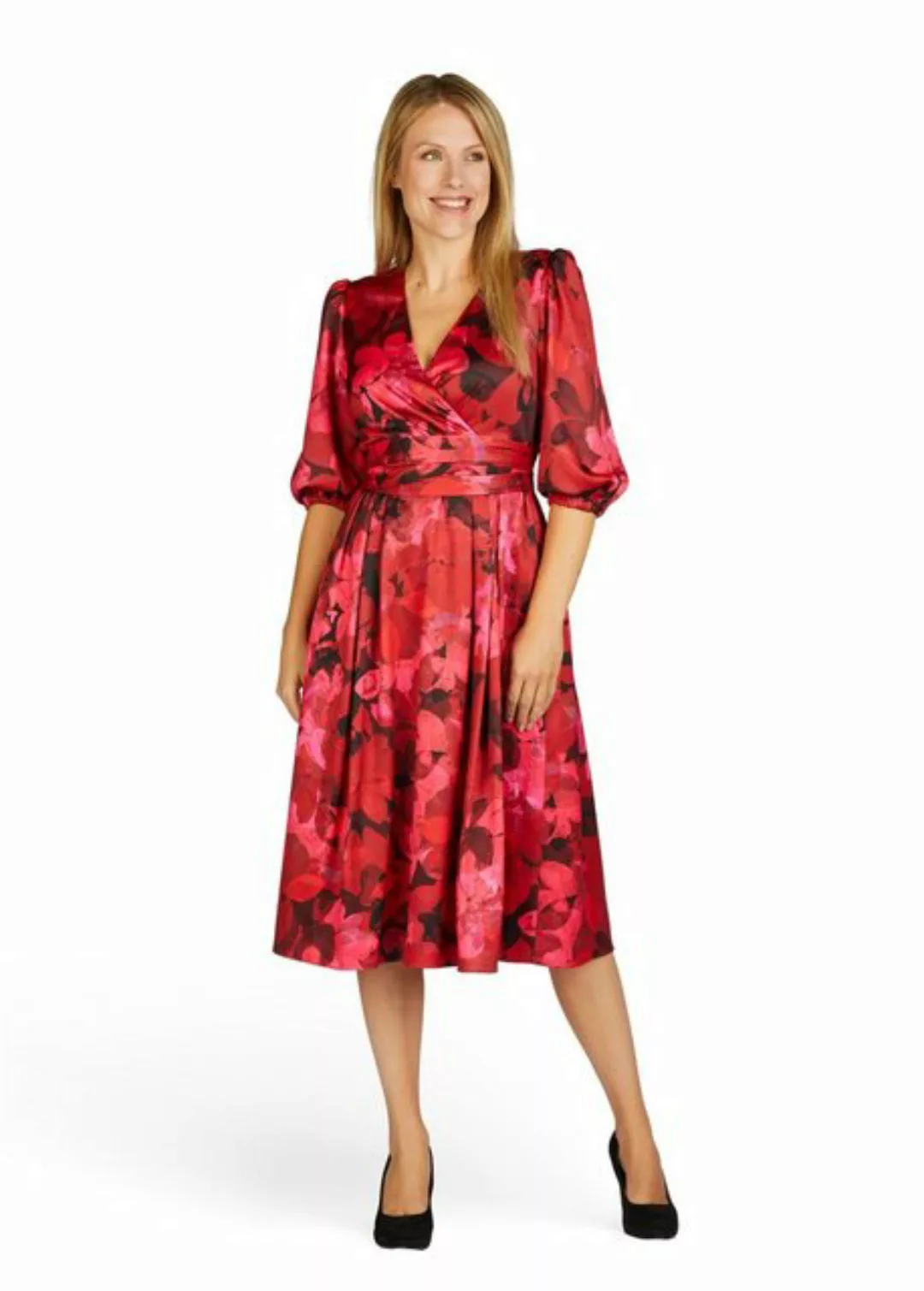 Kleo Abendkleid Abendkleid aus Satin Mit seitlichen Eingrifftaschen günstig online kaufen