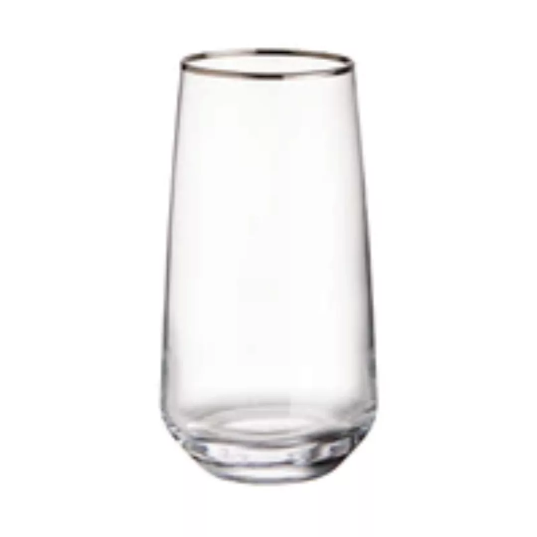 TOUCH OF SILVER Longdrinkglas mit Silberrand 480ml günstig online kaufen