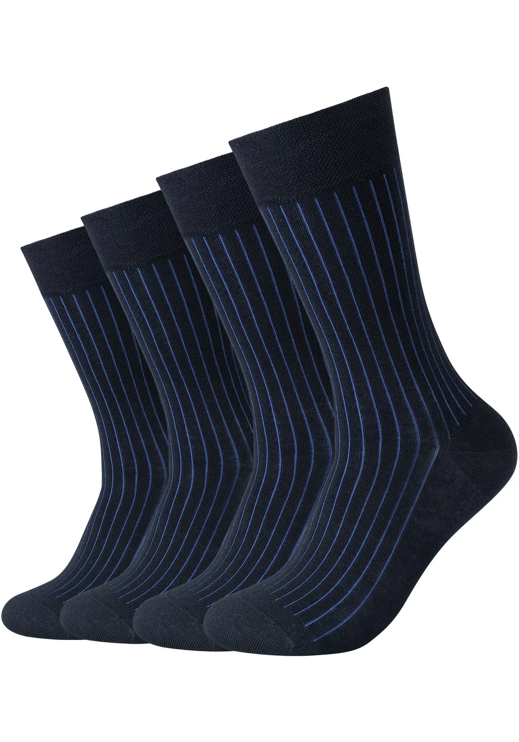 Camano Socken, (Packung, 4 Paar), Elegante Optik: feine, zweifarbige Rippst günstig online kaufen