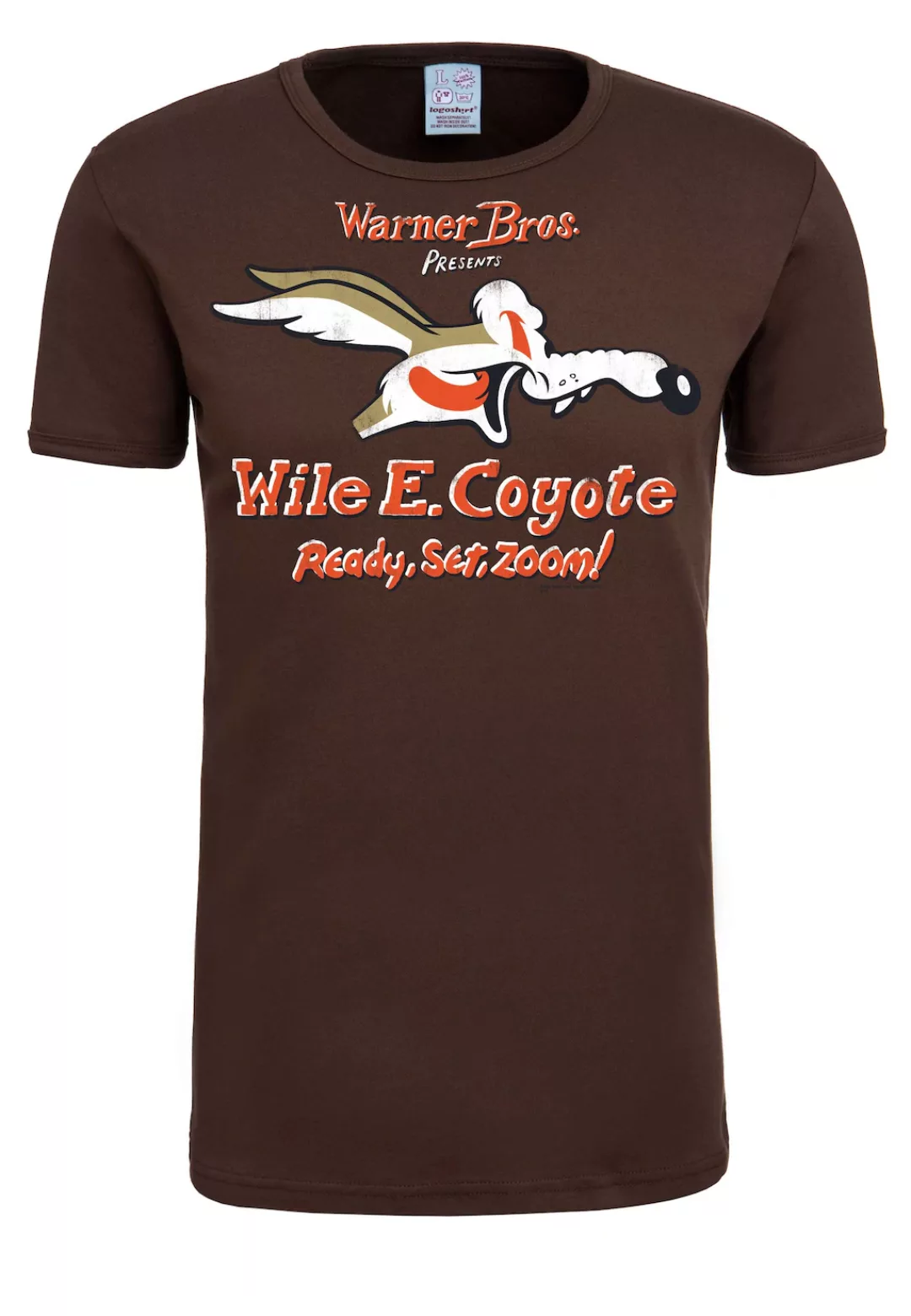 LOGOSHIRT T-Shirt "Coyote", mit großem Looney Tunes-Druck günstig online kaufen