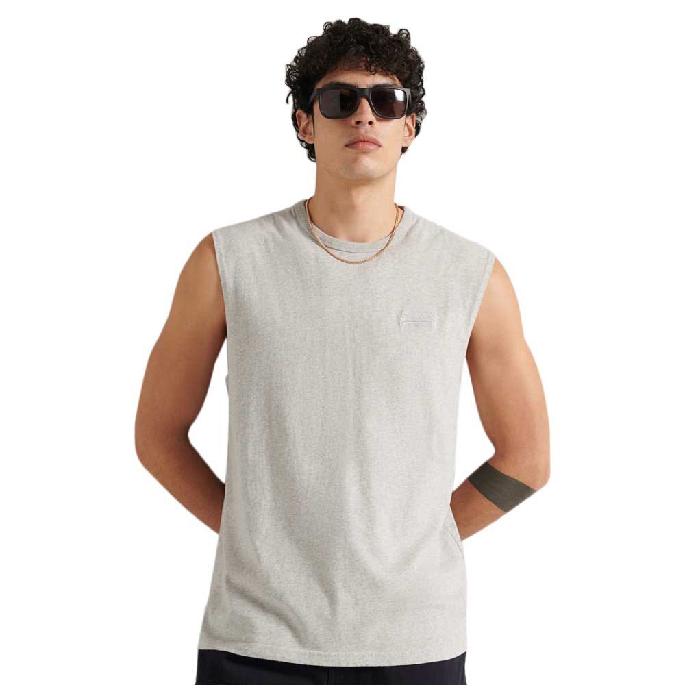 Superdry Orange Label Classic Ärmelloses T-shirt XL Light Grey Marl günstig online kaufen