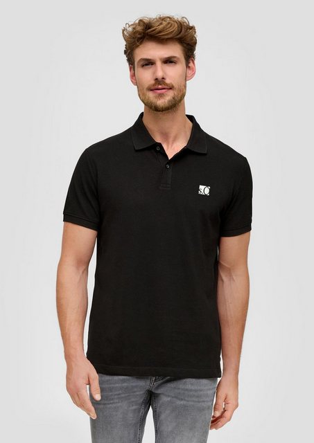 s.Oliver Poloshirt mit Metallic-Logo auf der Brust günstig online kaufen