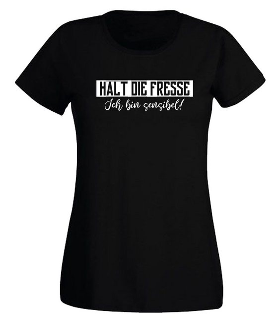 G-graphics T-Shirt Damen T-Shirt - Halt die Fresse – Ich bin sensibel! Slim günstig online kaufen