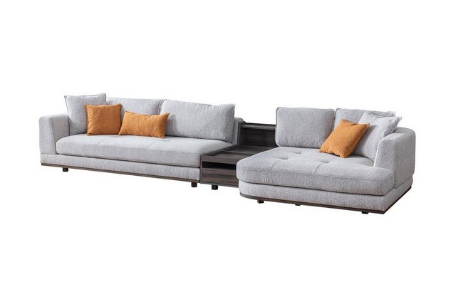 Xlmoebel Ecksofa Exklusives graues Ecksofa in L-Form für das Wohnzimmer - E günstig online kaufen