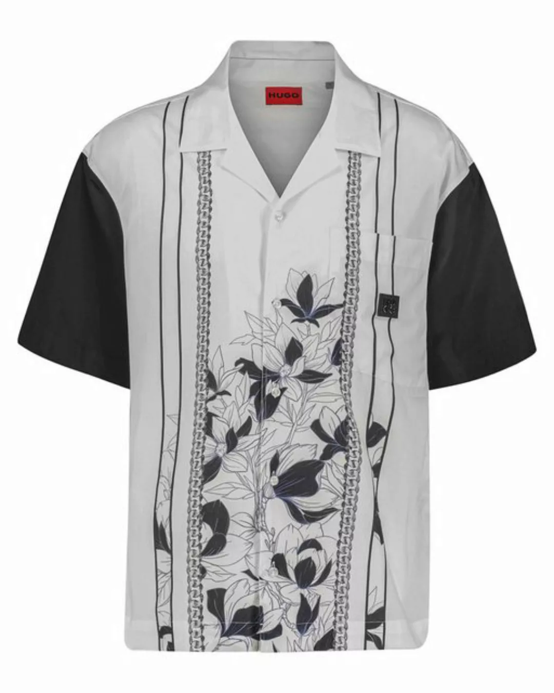 HUGO Langarmhemd Herren Hemd EGEENO Kurzarm Oversize Fit (1-tlg) günstig online kaufen