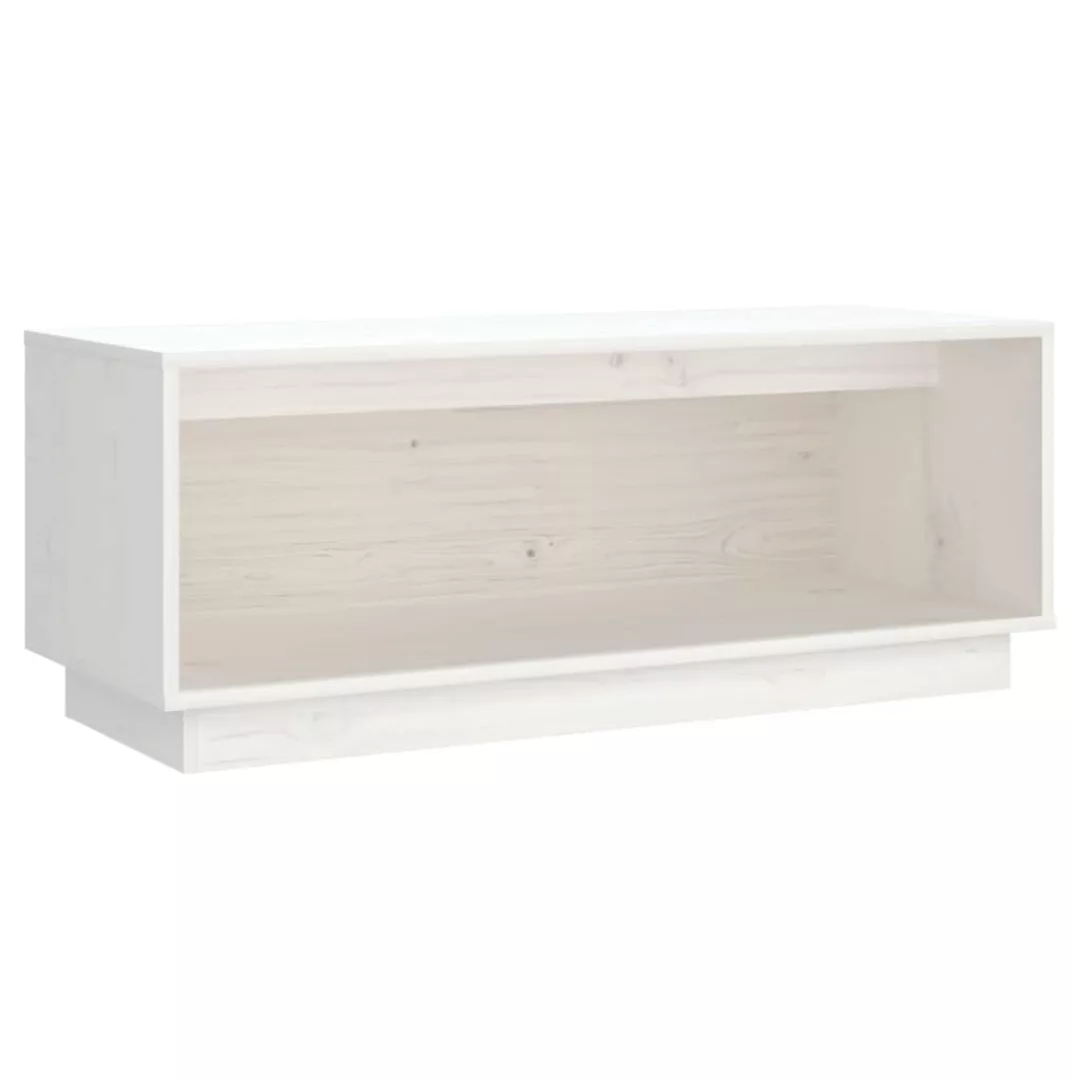 Vidaxl Tv-schrank Weiß 90x35x35 Cm Massivholz Kiefer günstig online kaufen