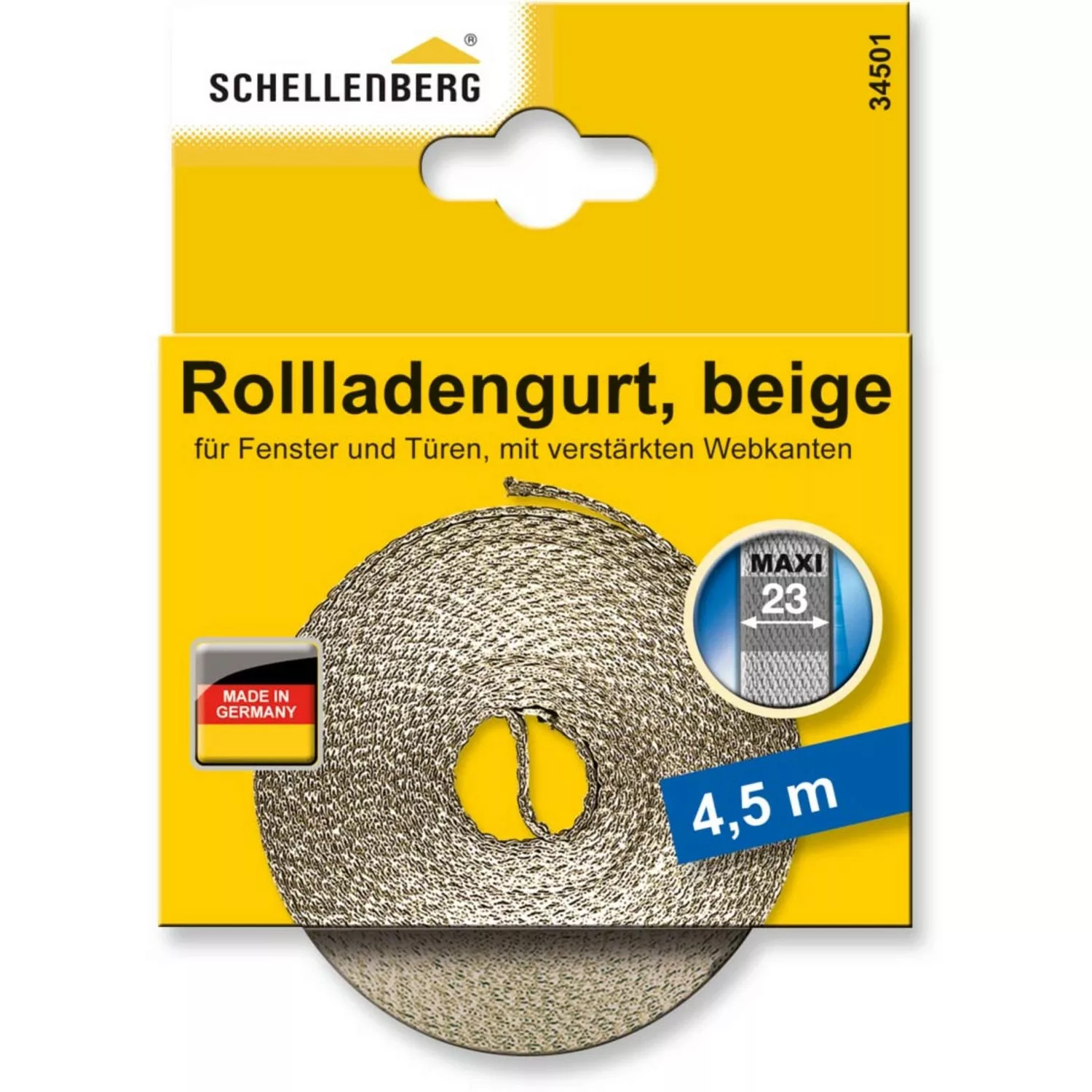 Schellenberg Rollladengurt Maxi 23 mm 4,5 m Beige günstig online kaufen