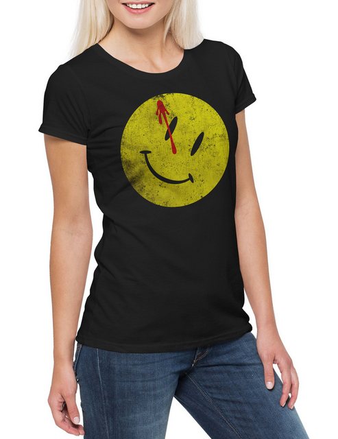 Urban Backwoods Print-Shirt Bloody Button Damen T-Shirt Watchmen Heroes Com günstig online kaufen