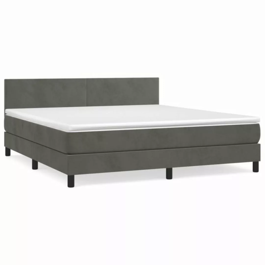 vidaXL Boxspringbett Bett Boxspringbett mit Matratze Samt (180 x 200 cm, Du günstig online kaufen