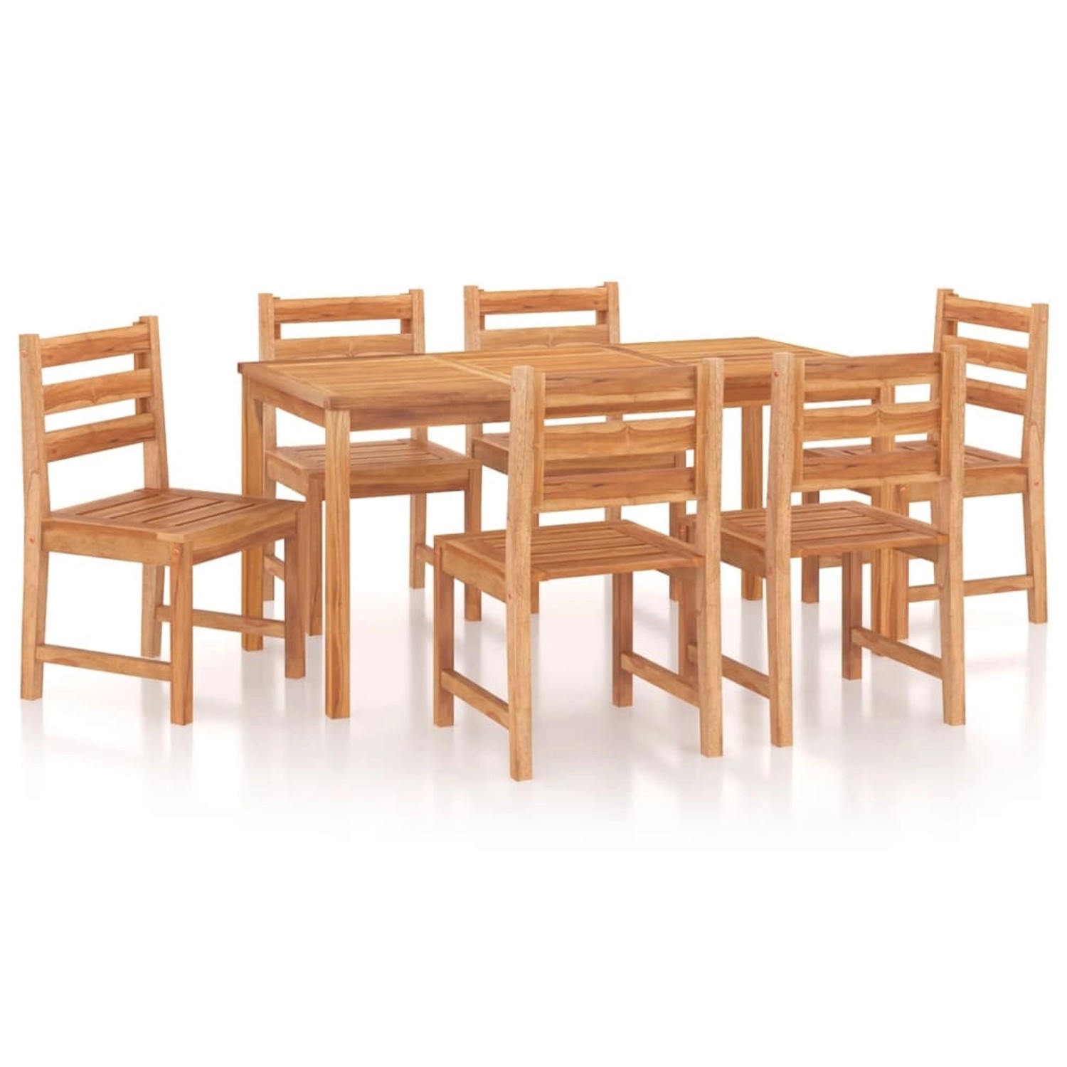 Vidaxl 7-tlg. Garten-essgruppe Massivholz Teak günstig online kaufen